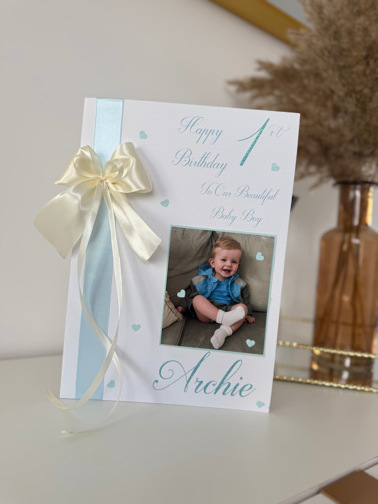 Blue & Cream Card