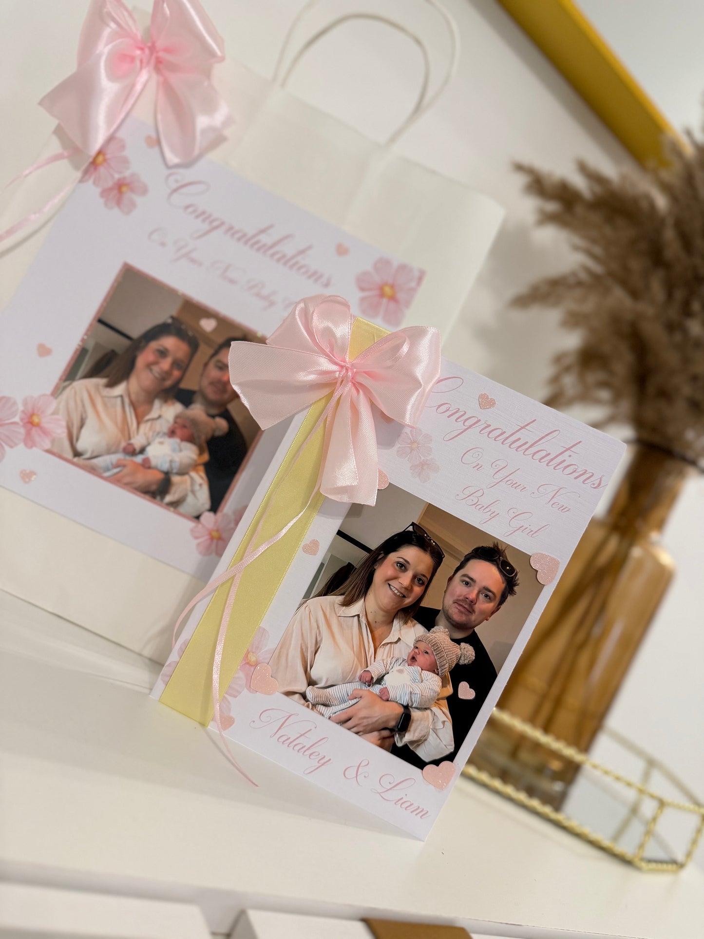 Flower Baby Arrival Card