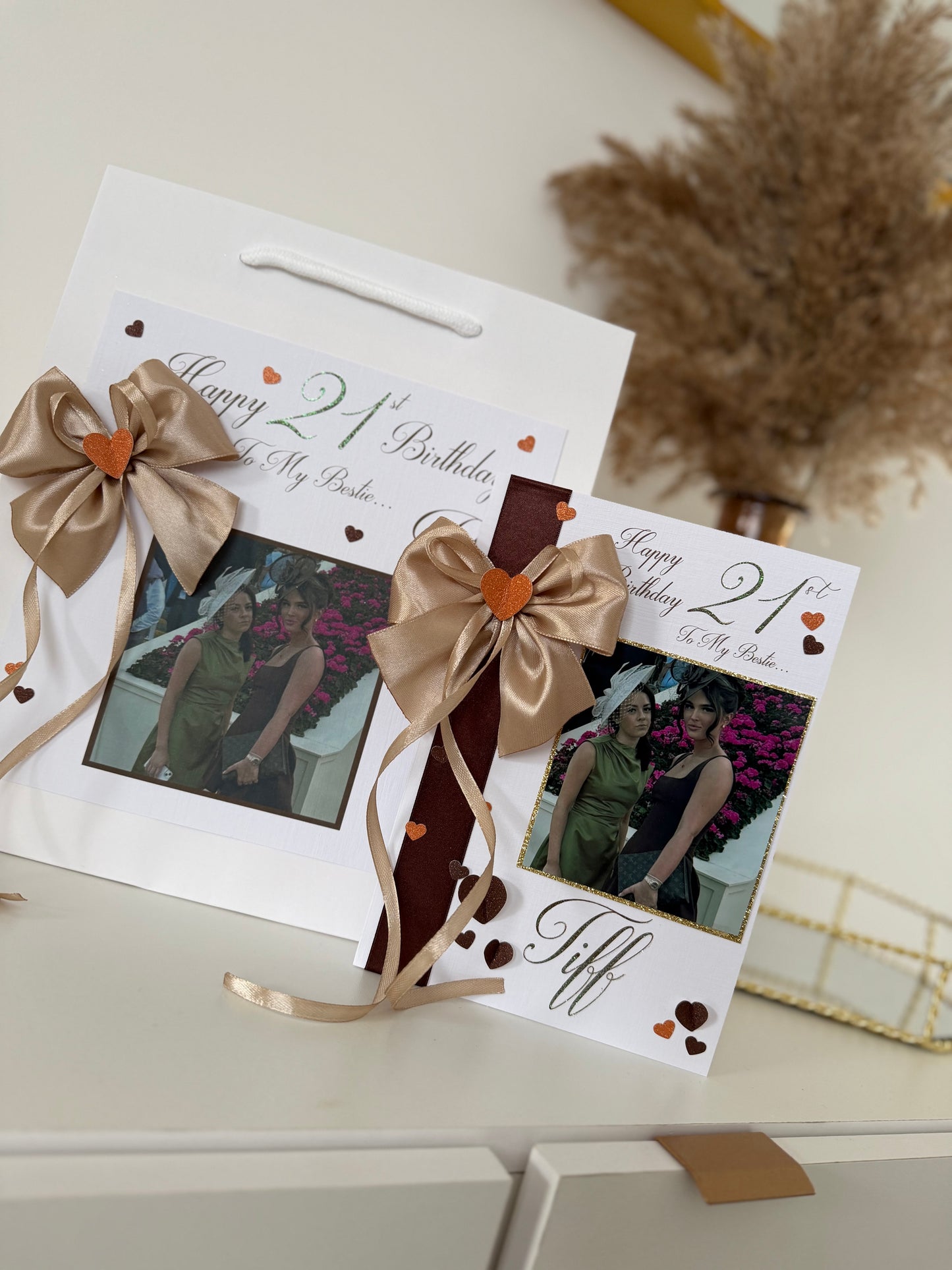 Brown & Orange Birthday Card