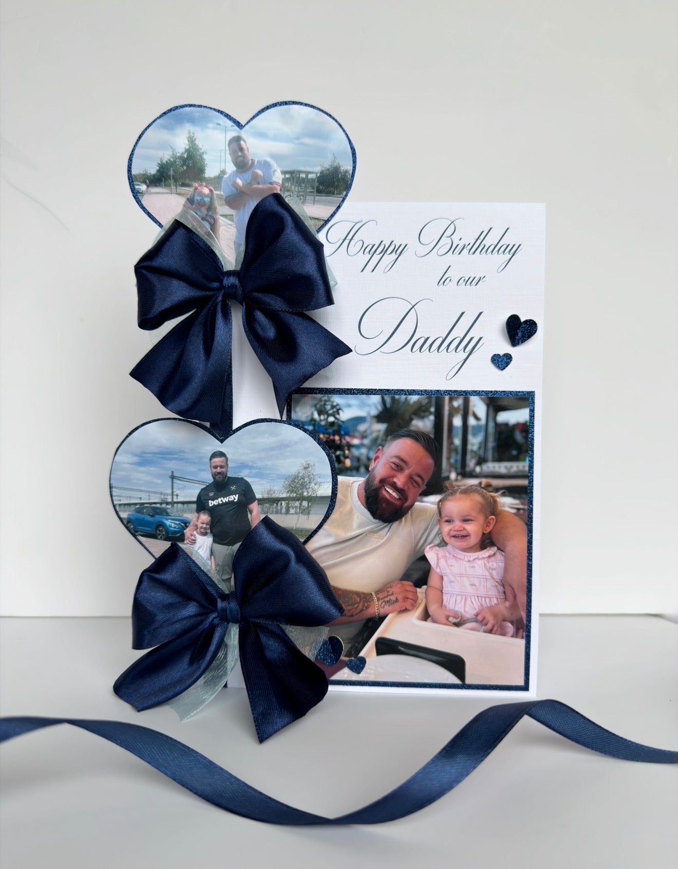 Navy Photo & Ribbon Card