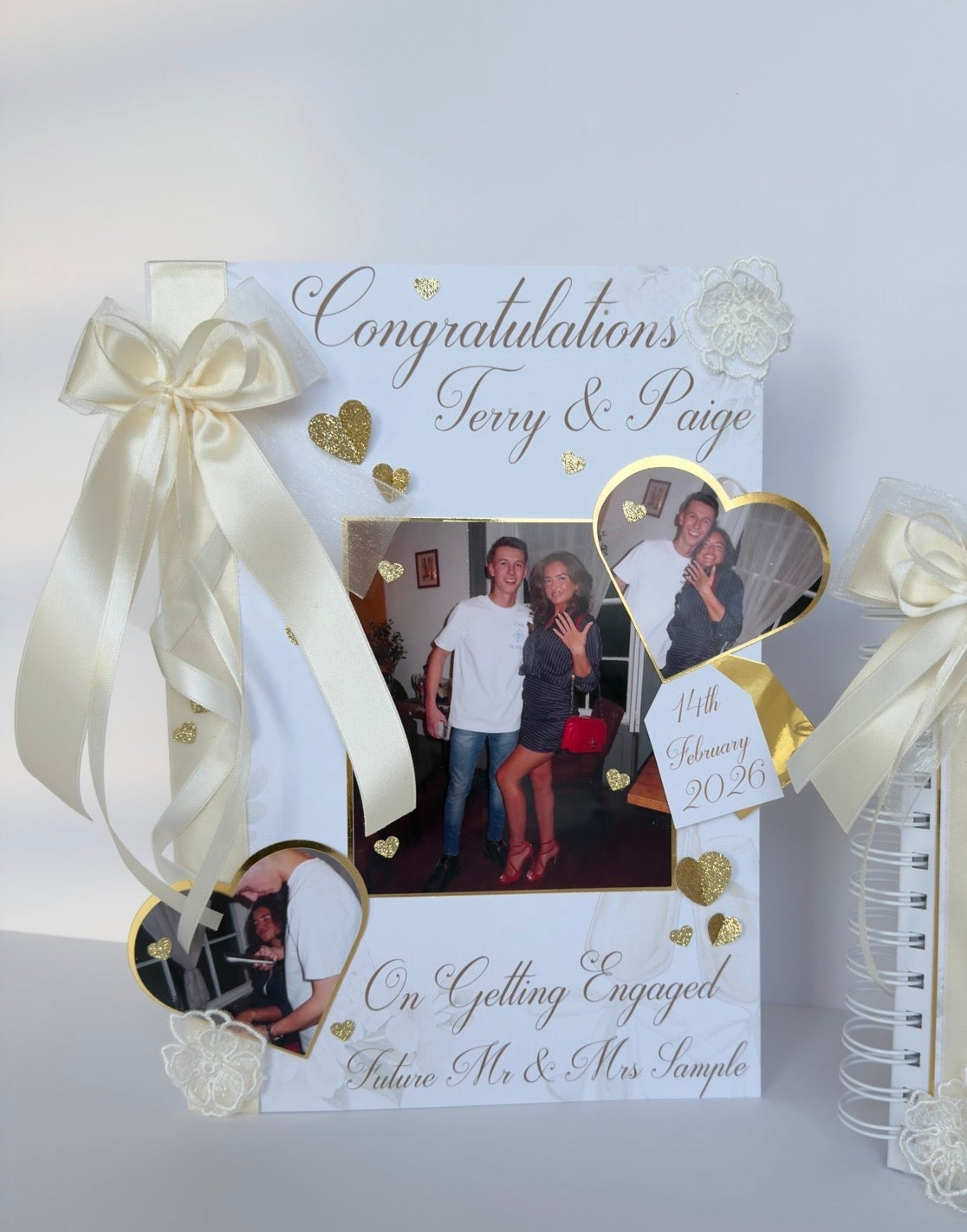 Gold & Cream Engagement Card