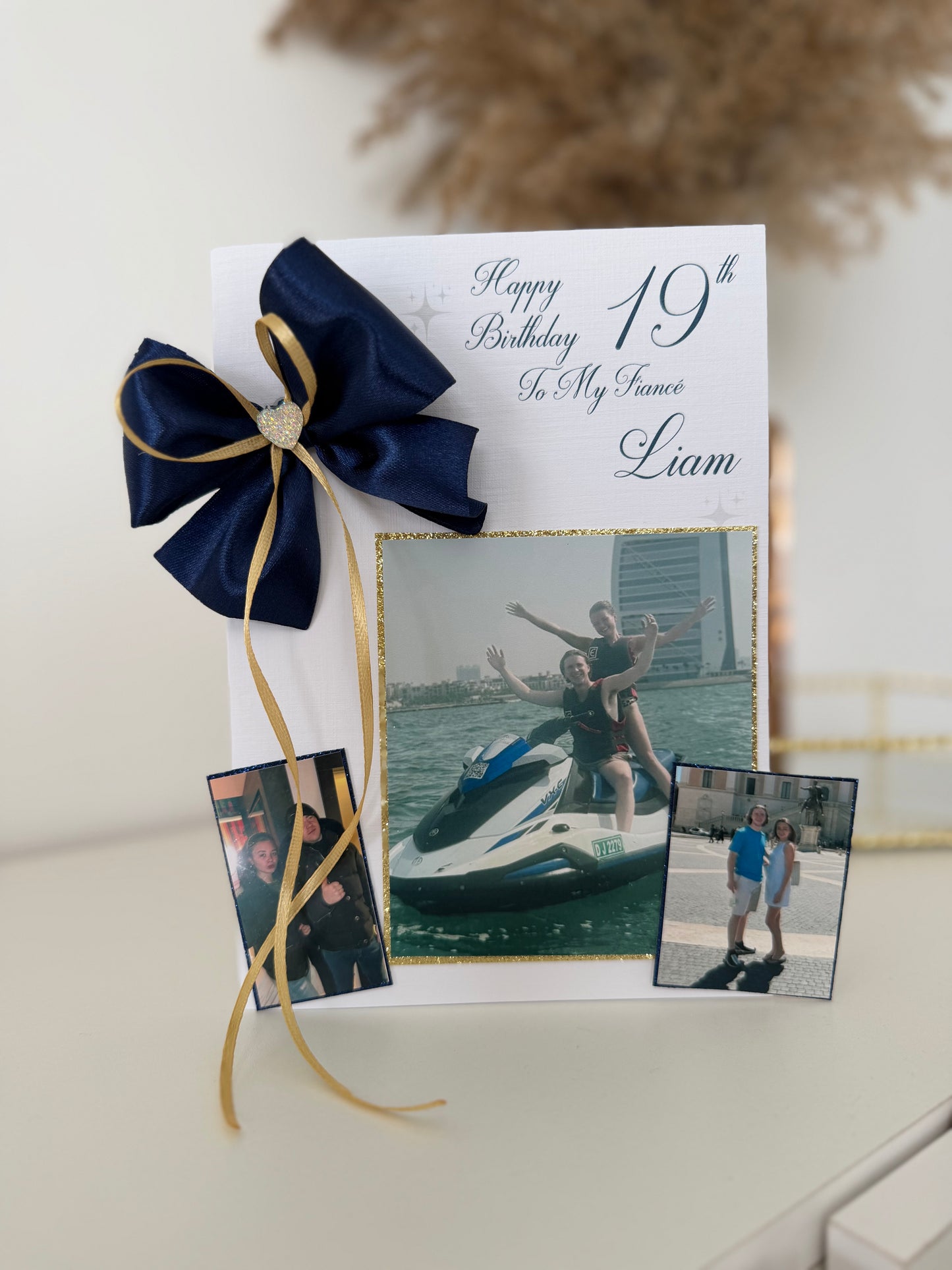 Navy & Gold Card