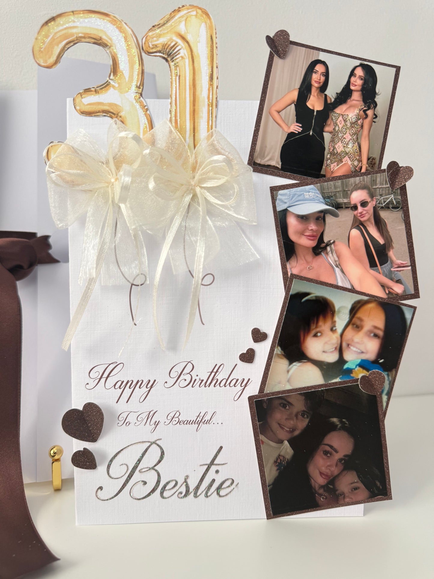 Gold & Brown Bestie Card - A5