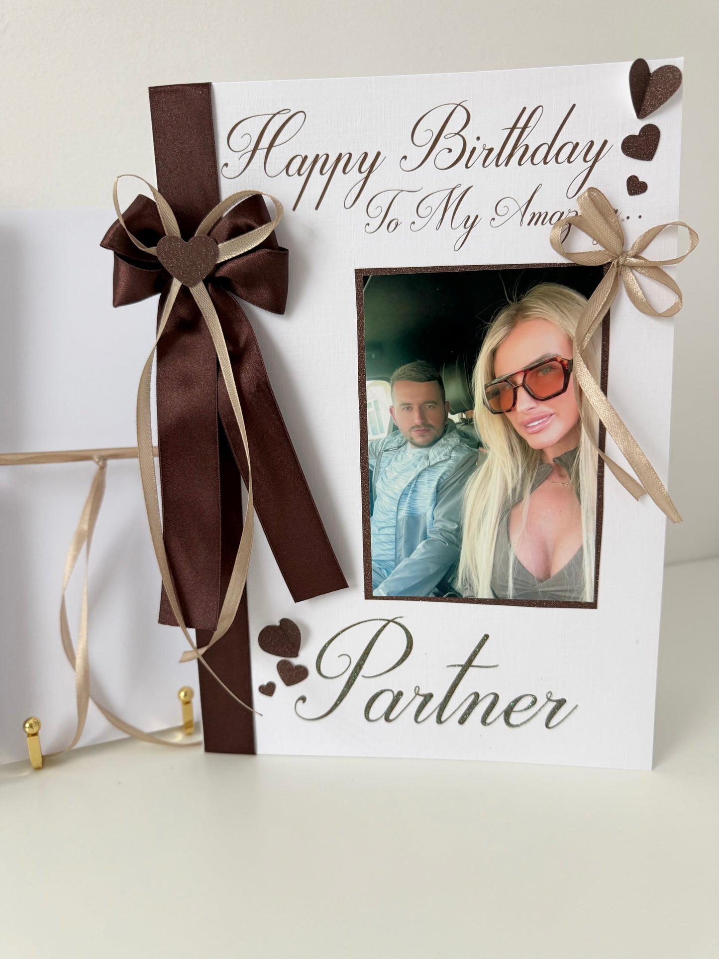 Brown Bow Partner Card - A4