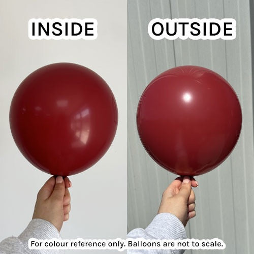 5" Standard Deep Red Kalisan Latex Balloons - 41pc