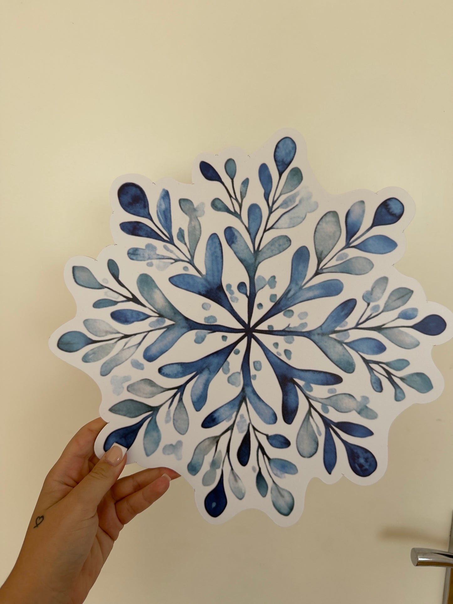 Medium Blue Snowflake Cut Out