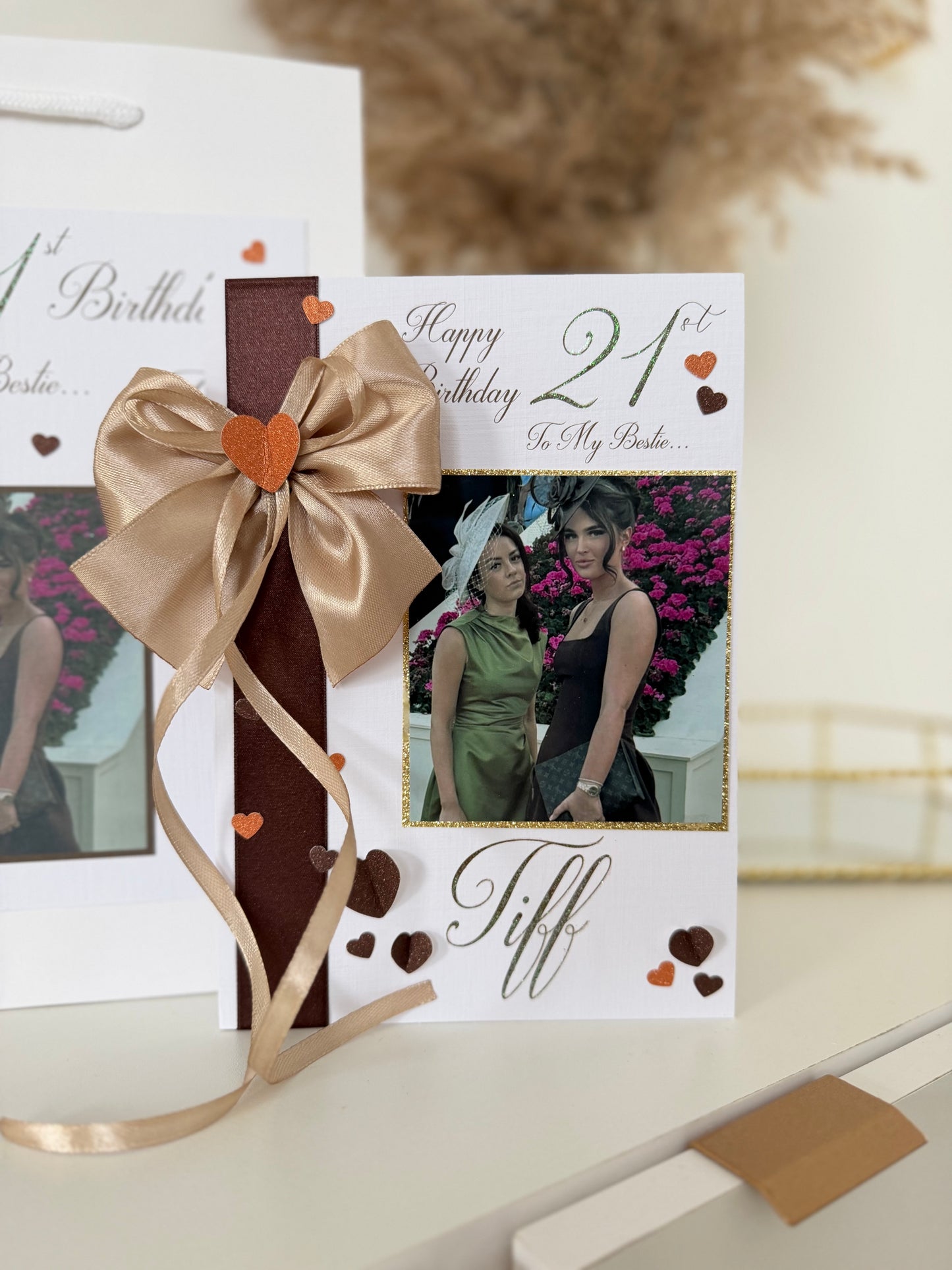 Brown & Orange Birthday Card