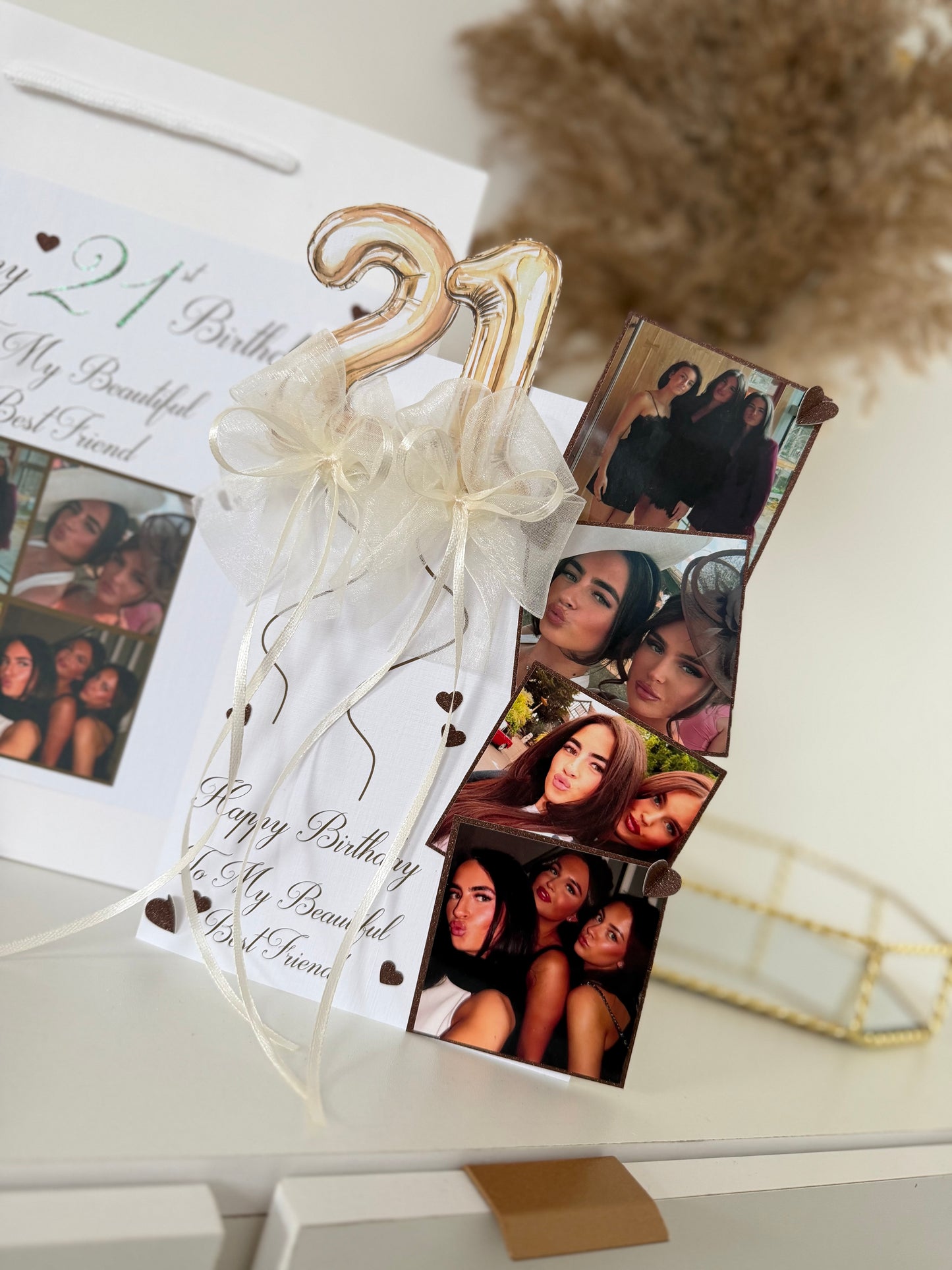 Brown & Cream Birthday Card