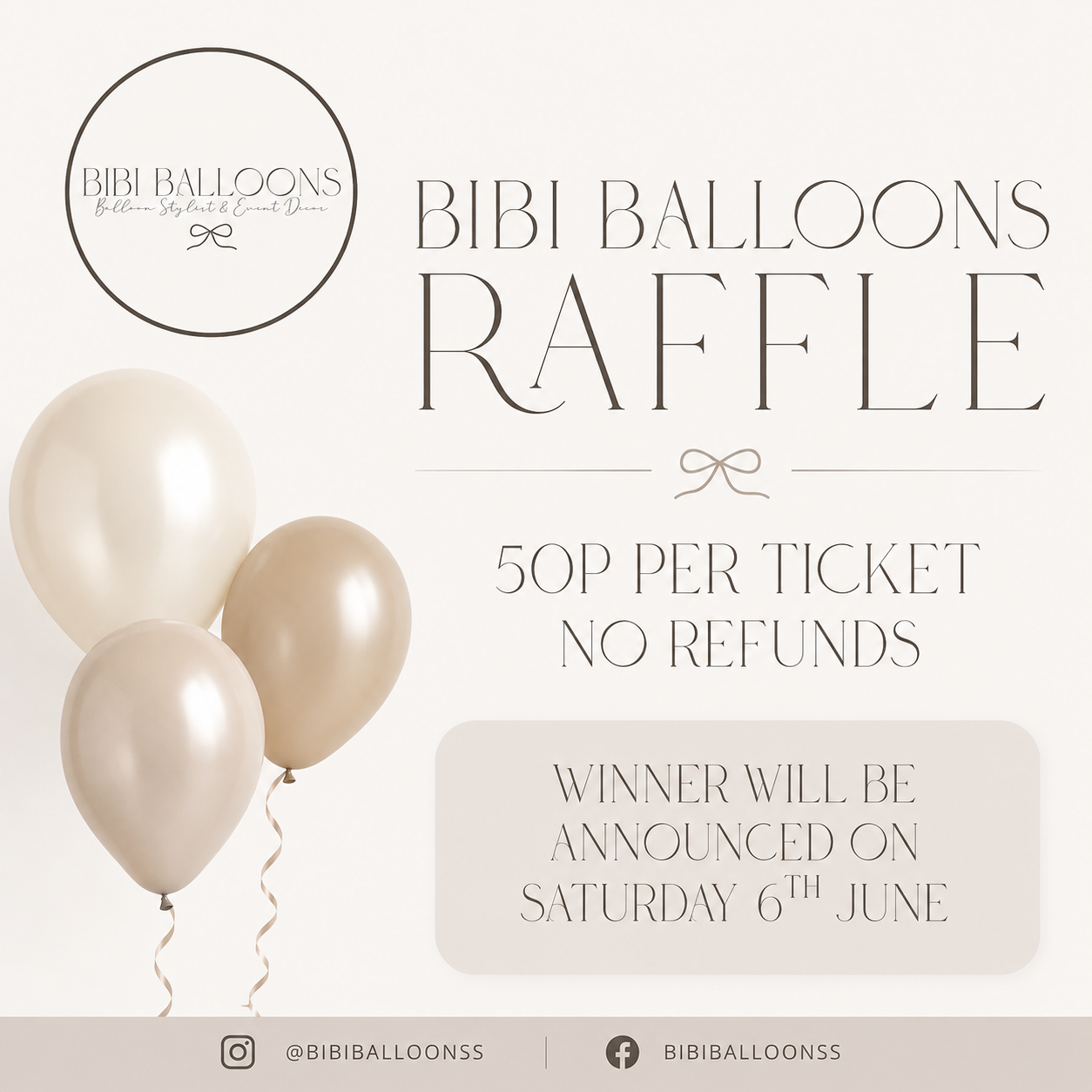 BIBI BALLOONS RAFFLE
