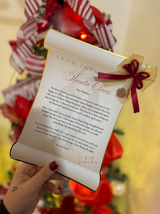 Script Roll Letter From Santa