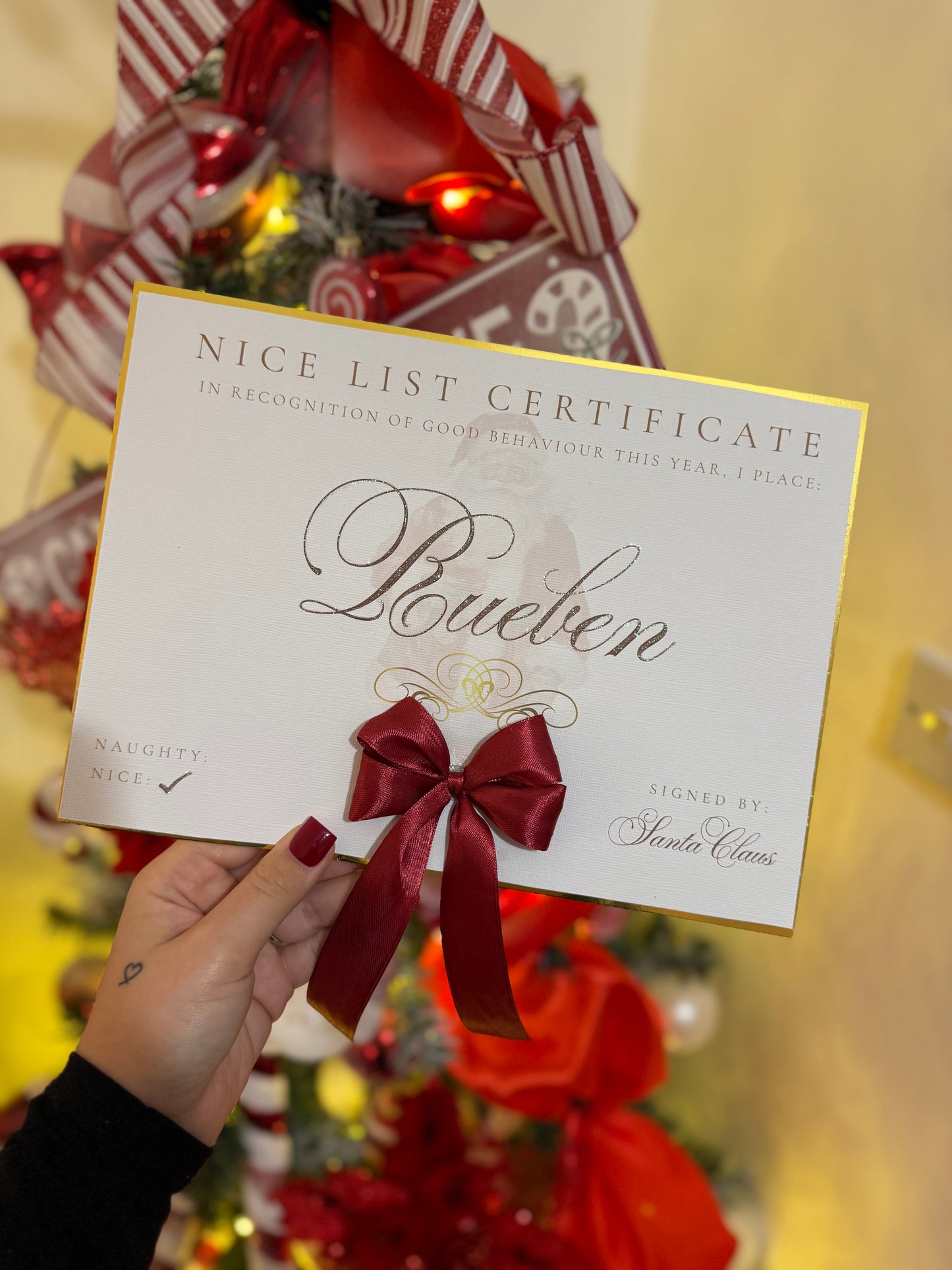 Nice List Certificate