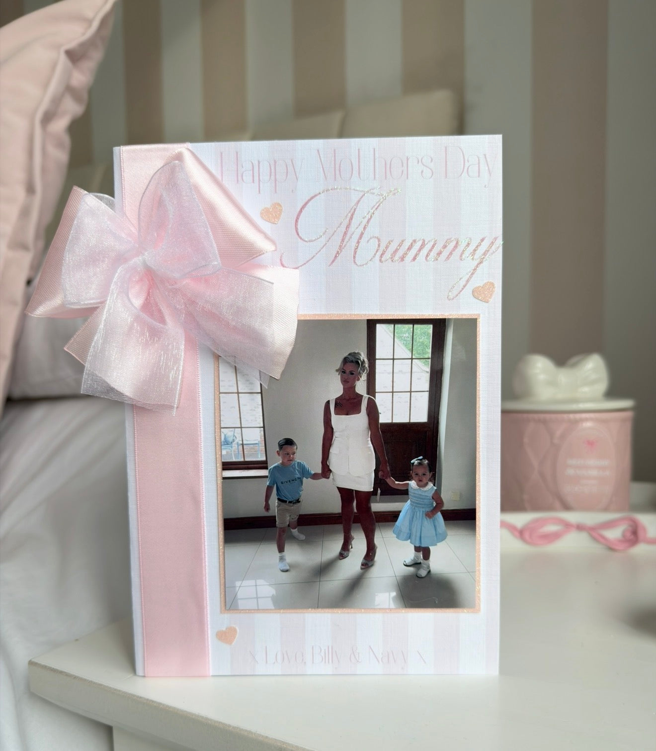 Pink Stripe Card