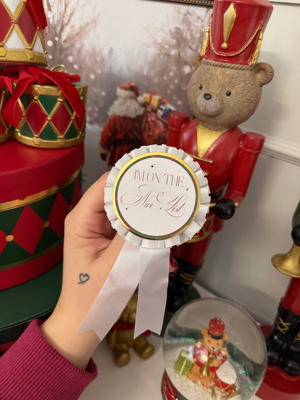 Nice List 3D Badge