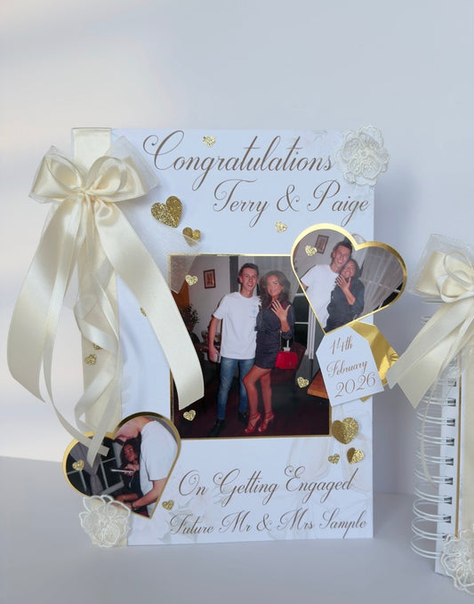 Gold & Cream Engagement Card