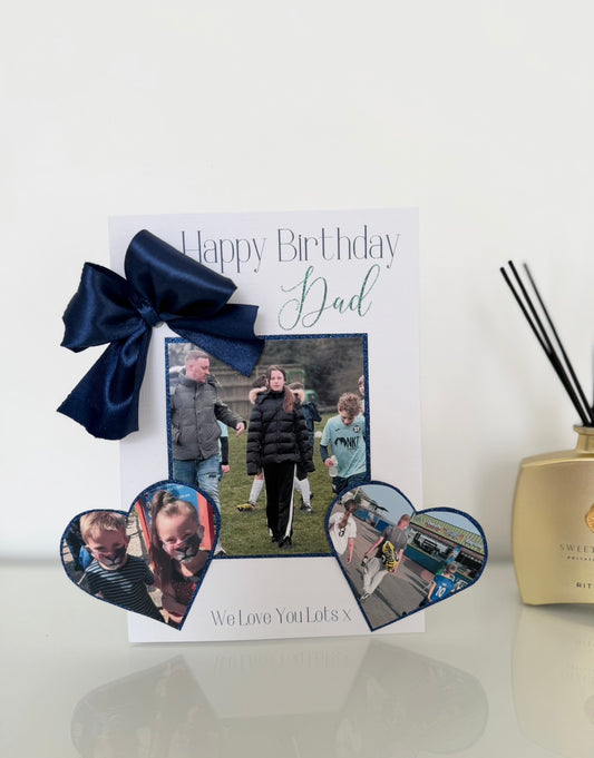 Navy Photo & Ribbon Card