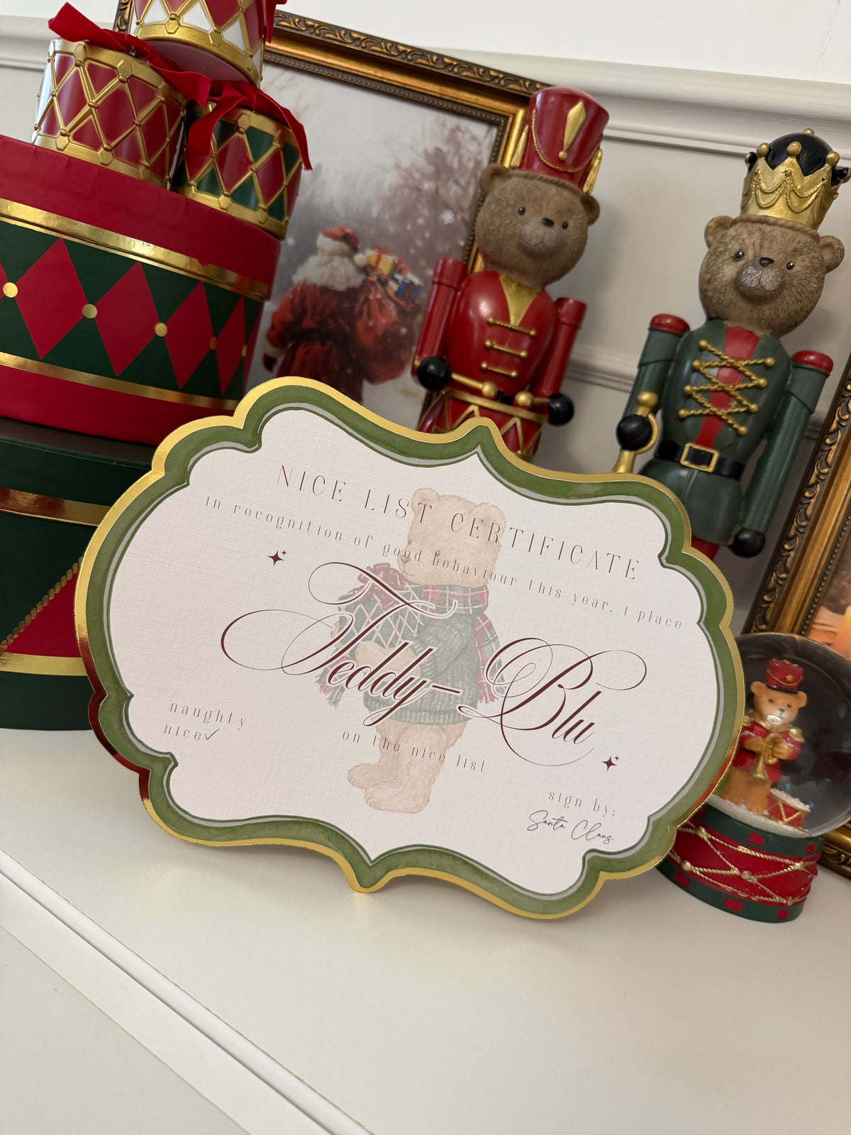 Nice List Certificate - (Green)