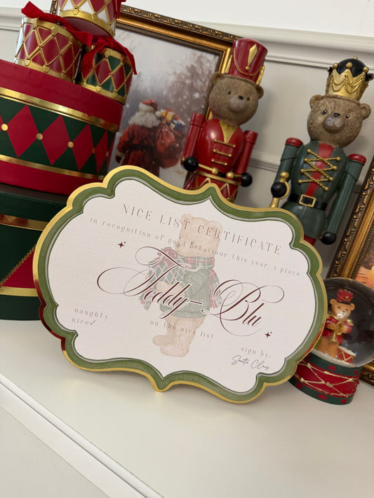 Nice List Certificate - (Green)