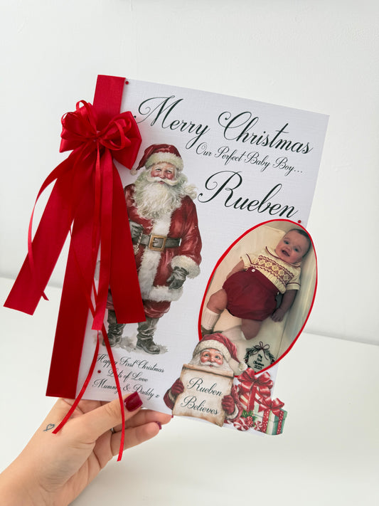 Baby's First Christmas Card - A4