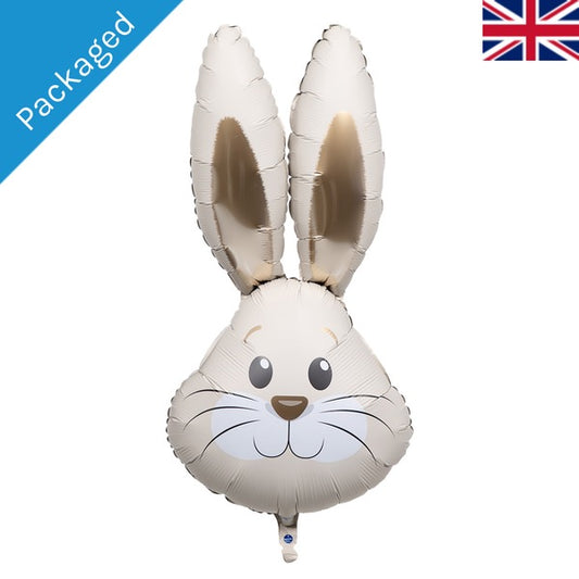 35 inch Ivory Cute Rabbit Head Foil Balloon