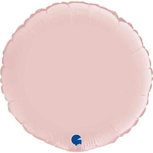 18" Grabo Pastel Pink Satin Round Foil Balloon (1)
