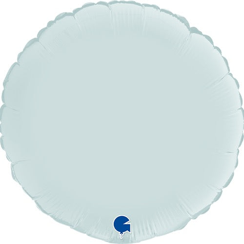 18" Grabo Pastel Blue Satin Round Foil Balloon (1)