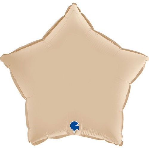 18" Cream Satin Star Foil Balloon (1)