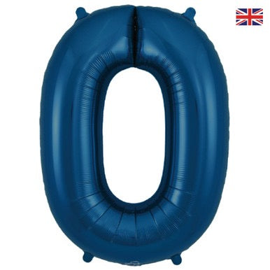 34 inch Oaktree Navy Blue Number 0 Foil Balloon