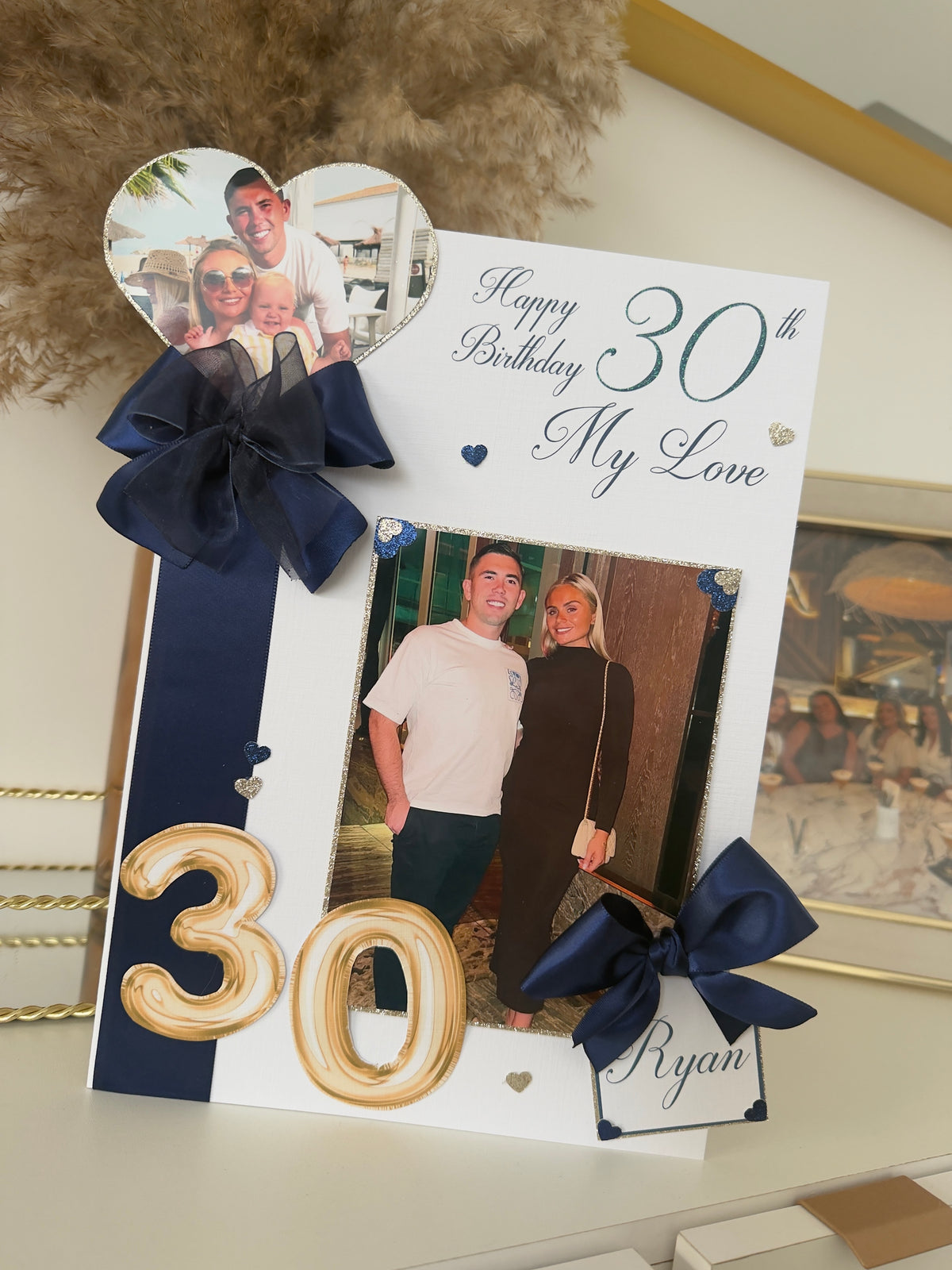 Navy & Gold Milestone Card